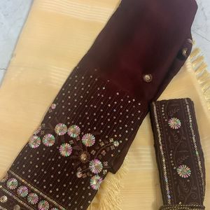 🎀Saree With Hip Belt New Collection 🎀