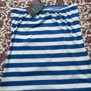 Striped Strapless Top