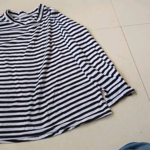 A Black Stripped T-shirt