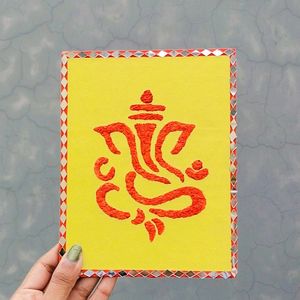 Ganpati Textured Art 🧡