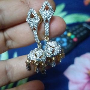 Gold Plated Cz Jhumka