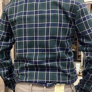 Checked Green Mens Shirt