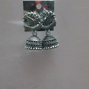 Oxidized Jhumka Earring