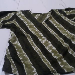 Womens Green Casual Top