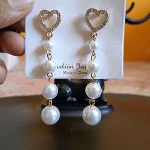 Love Shape pearl Latkan earring For Girls & Womens