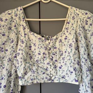 Floral Cropped Top - Zara