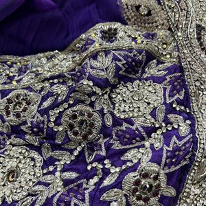 Heavy Embroidered Purple Kurti