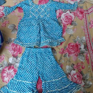 Baby Sharara Set, Pure Cotton, Size 18