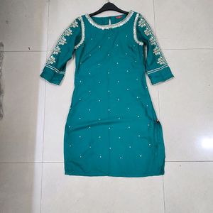 Green Festive W Kurta Sharara Set