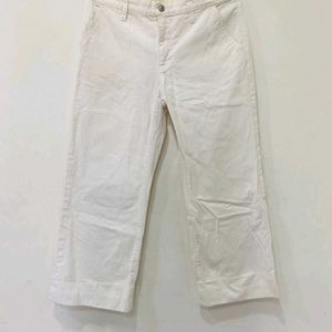 Branded Wild Leg White Jeans