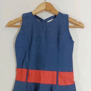 Dark Blue And Pink Dress (Girls)