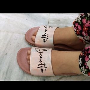 Pink Benetton Slippers