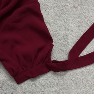 Maroon Formal Top