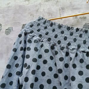 OFF SHOULDER POLKA DOT TOP