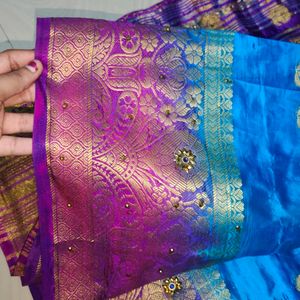 Blue Colour Saree 💙💖