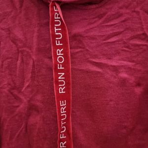 Red Cropped TEAMSPIRIT hoodie