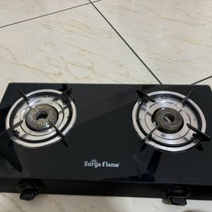 Price Drop!!!Surya Flame 2 Burner Glass Gas Stove