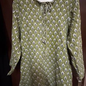 Straight Green Women Kurti For Dailywear