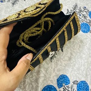 Black N Gold Clutch