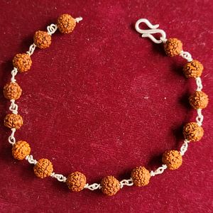 Silver Rudraksh Trendy Rakhi / Bracelet