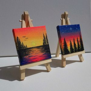 Set Of 12 Mini Canvas Painting