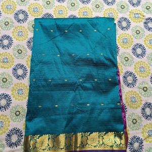 New Teal Green Soft Silk Saree