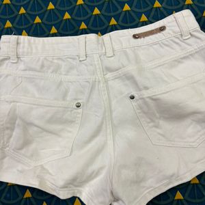 White Denim Shorts