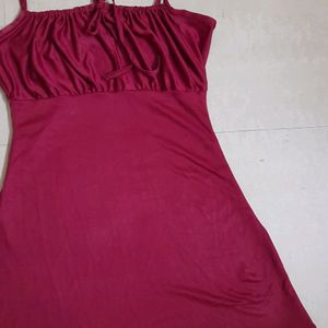 red milkmaid front tie mini dress