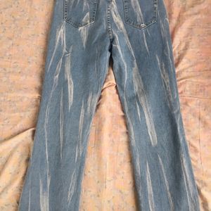 Denim Jeans With White Strips