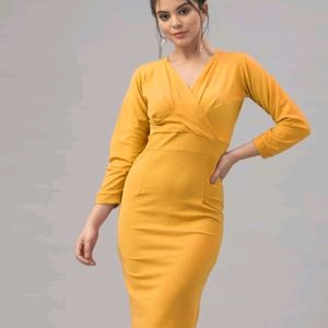 Mustard Bodycon Dress