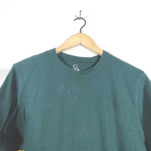 Bottle Green Printed T Shirts (Men's)