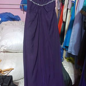 Long Purple Princess Barbie Flared Gown Urbanic