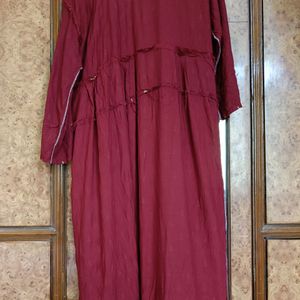 Maroon Kurta with golden design