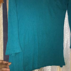 sea Green basic long sleeves Top🌷