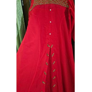 A Line Kurta Like Frock Having Front Cut Design