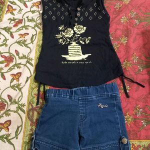 Baby girl short Jeans and top