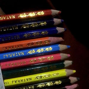 Set Of 12 Sketch Pens & Nataraj Colour Pencils