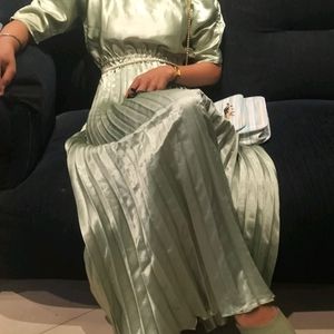 Green A Line Dress