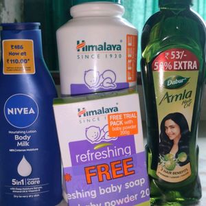 Himalaya Baby Powder And Amla Hair Oil With Nivea