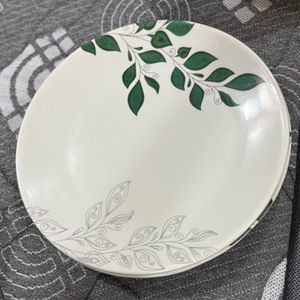 Round Leaves Print Dinner Set Pack Of 20