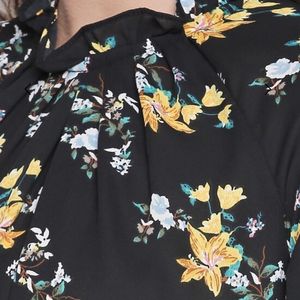 Gathered Neck Floral Top