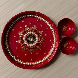 💫Handmade Stainless Steel Pooja Thali Set