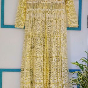 Full Embroidered Front Slit Kurta