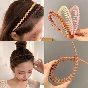 6pcs Pleastic Zig Zag Hairbands For Girls(7yr+)