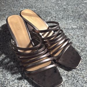 Metallic Block Heels