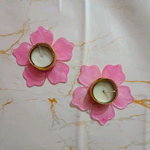 4 Flower Diya Decoration