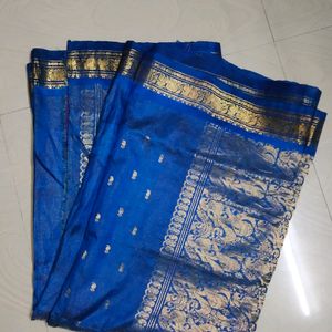 Blue Pure Kanchi Pattu Saree 💙