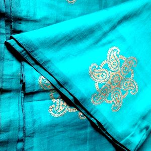 Peacock Blue Saree