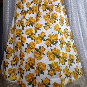 Yellow Ethnic Skirt (Kurta Free)