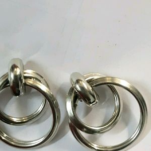 Sliver Toned Hoops